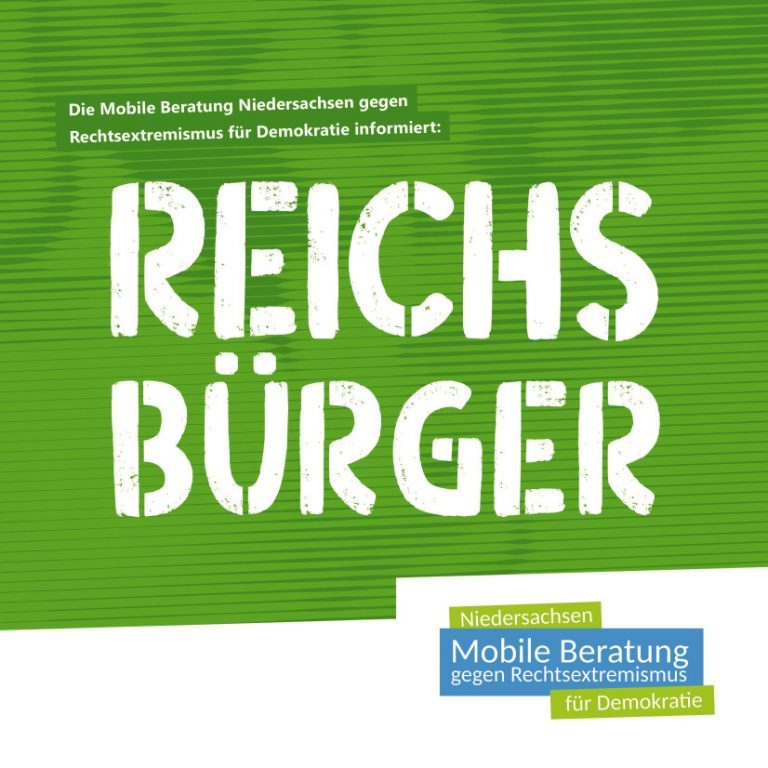 Titelbild einer Broschüre. Grüner Hintergrund mit weißer Aufschrift