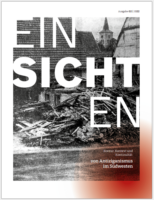 Titelblatt der Handreichung: Bild eines zerstörten Hauses